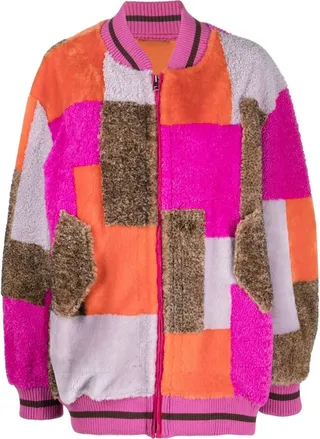 Petra abstract-pattern bomber-jacket