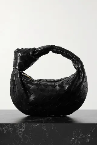 Bottega Veneta - Jodie Mini Knotted Intrecciato Leather Tote - Black