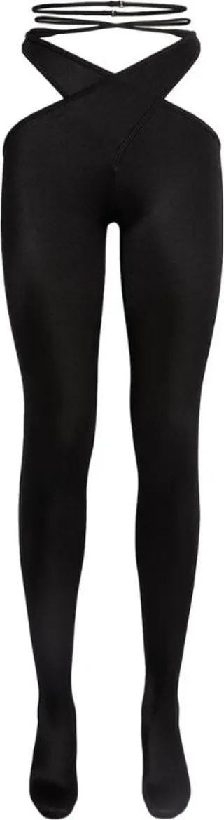 Wolford X Mugler Cut-Out Lace-Up Tights