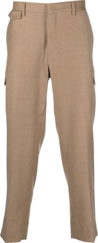 Mid-Rise Straight-Leg Trousers