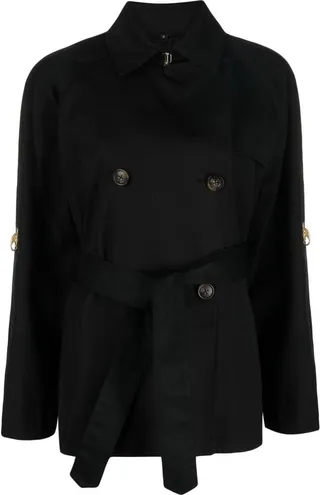 Double-Breasted Short Trench Coat