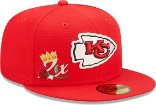 Men's New Era Red Kansas City Chiefs Crown 2x Super Bowl Champions 59FIFTY Fitted Hat