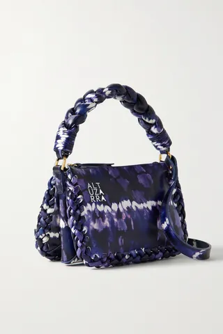 Altuzarra - Braided Small Tie-dyed Leather Shoulder Bag - Purple