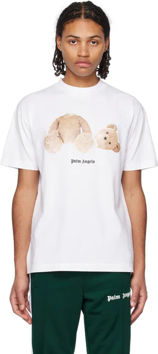 Palm Angels White PA Bear T-Shirt