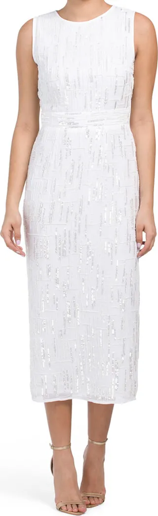 Sleeveless Sequin Cocktail Dress