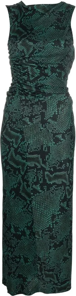 Snakeskin-Print Pencil Dress