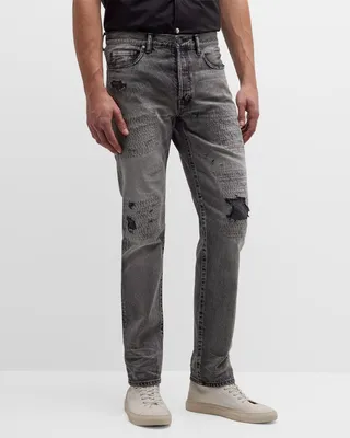 Men's The Daze Slim-Straight Repair Jeans