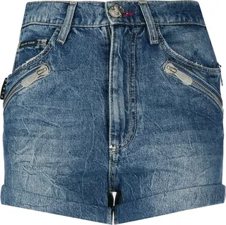 Multi-Pocket Denim Shorts