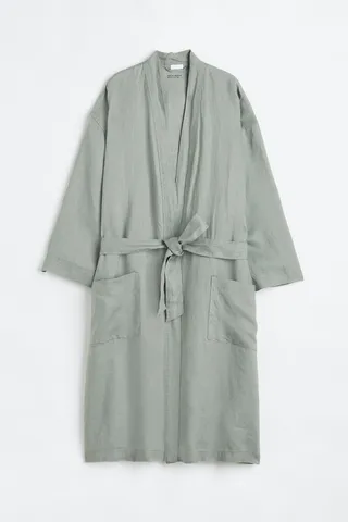 Washed Linen Bathrobe