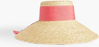 Mirabel grosgrain-trimmed straw sunhat