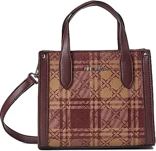 Nine West Candance Mini Tote Crossbody (Mocha Logo Multi) Handbags