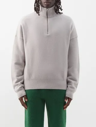 Hike Half-zip Stretch-cashmere Sweater