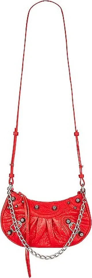 Balenciaga Mini Le Cagole Chain Bag in Red