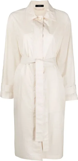 Tied-Waist Trench Coat