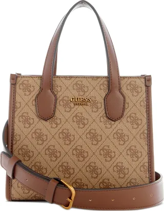 Guess Silvana 4G Basique Logo Mini Double Compartment Crossbody Tote