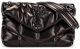 Saint Laurent Small Puffer Chain Bag in Black