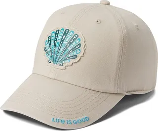 Life is Good Tribal Shell Tattered Chill Cap (Bone) Caps