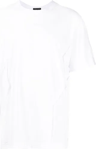 seam-detail cotton T-shirt