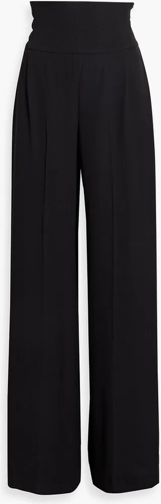 Crepe wide-leg pants