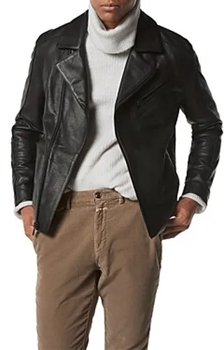 Andrew Marc Farnworth Asymmetrical Leather Moto Jacket