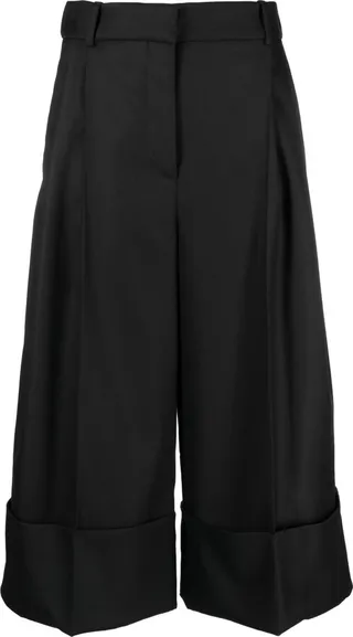 High-Waist Pleat Shorts