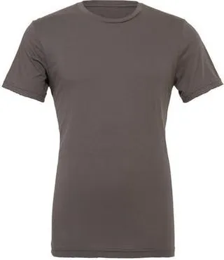 BELLA + CANVAS Canvas Unisex Jersey Crew Neck Short Sleeve T-Shirt (Asphalt) - Brown