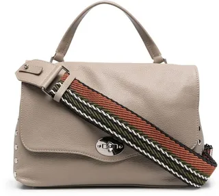 Pebble-Texture Leather Tote Bag