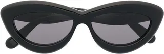 Black Cat-Eye Tinted Sunglasses