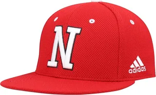 Men's adidas Scarlet Nebraska Huskers Team On-Field Baseball Fitted Hat