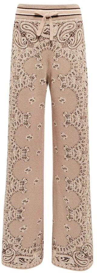 Jacquard cotton and cashmere sweatpants