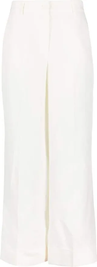 Pressed-Crease Straight-Leg Trousers