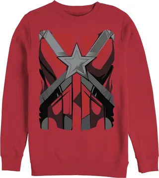 Men's Marvel Black Widow Guardian Costume Sweatshirt - Red - X Large