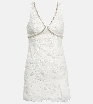 Crystal-embellished minidress