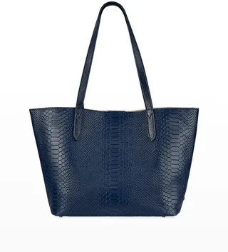 Teddy Python-Print Tote Bag