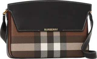 Catharine E-Canvas & Leather Shoulder Bag