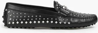 Double T studded leather loafers