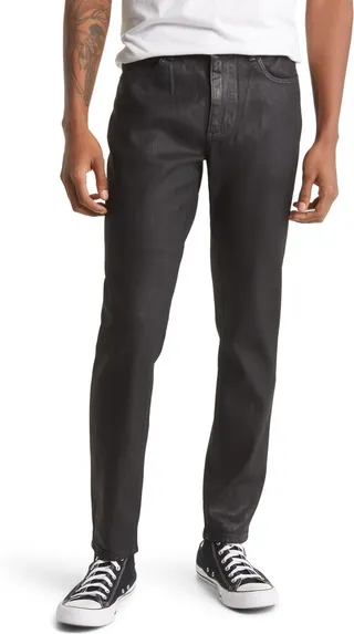 Theo Coated Relaxed Tapered Jeans