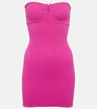 La Sciura textured bandeau minidress