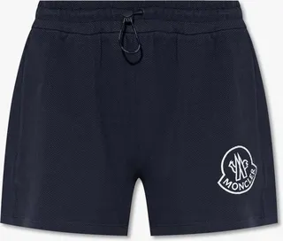 Elastic Drawstring Waist Logo Shorts