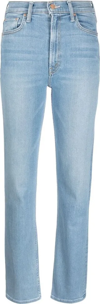 High-Waisted Slim-Fit Jeans