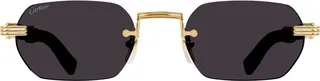 Cartier Rectangular Rimless Sunglasses