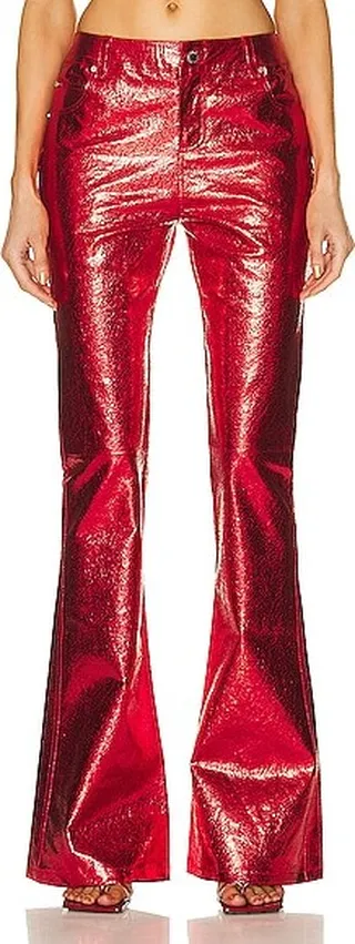 retrofete Lynx Leather Pant in Red