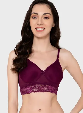 Lace Plunge Neck Bra