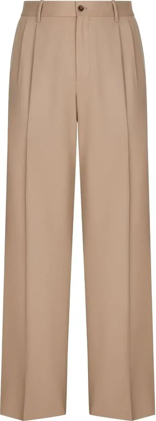 Wide-Leg Tailored Trousers