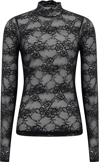Shannon Lace Turtleneck Top