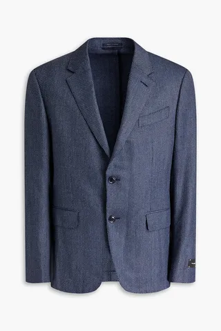 Silk and wool-blend blazer