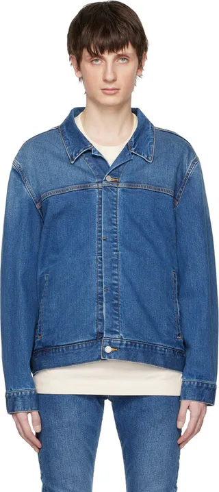 ATTACHMENT Blue Faded Denim Jacket
