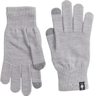 Smartwool Merino Liner Gloves (Light Gray Heather) Extreme Cold Weather Gloves