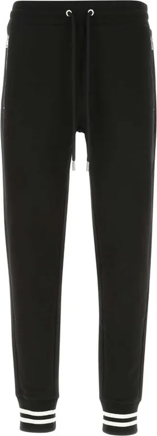Moncler Logo-Patch Detail Striped-Cuff Sweatpants