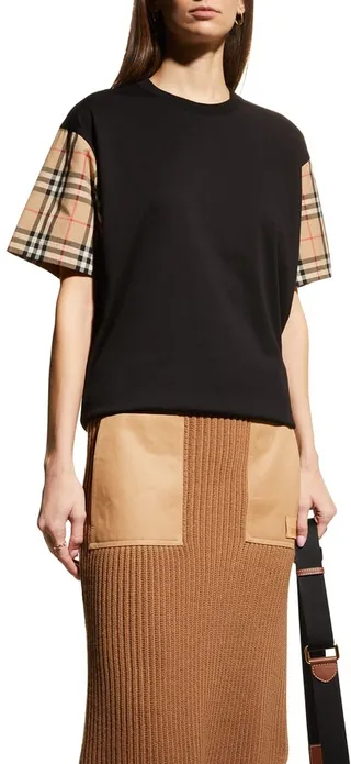 Oversized Vintage Check T-Shirt
